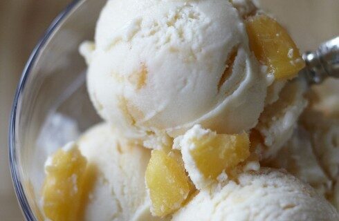 Crema di gelato alle pesche