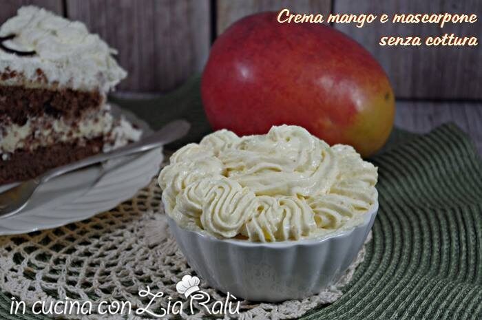 Crema mango e mascarpone senza cottura