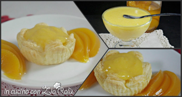 Crema senza latte alle pesche sciroppate