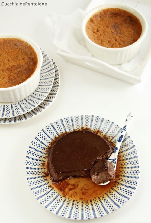 Creme caramel al cacao
