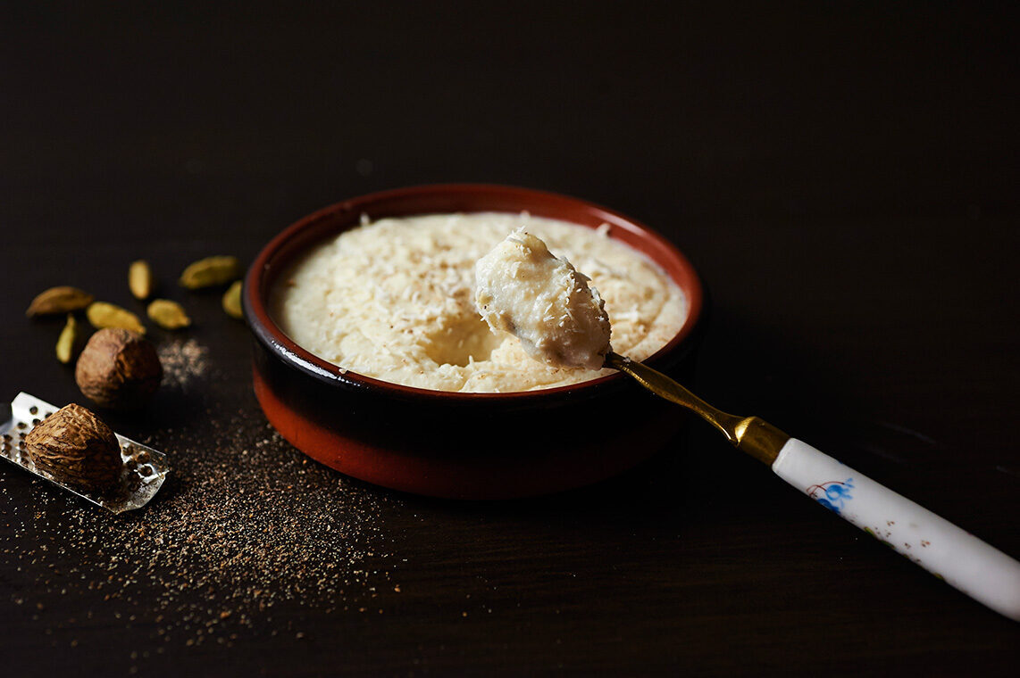 Cremoso di cocco alla noce moscata e cardamomo