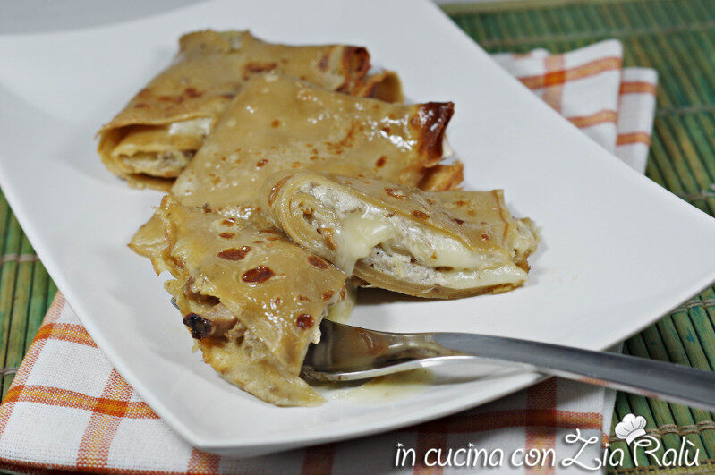 Crepes di orzo ai funghi porcini