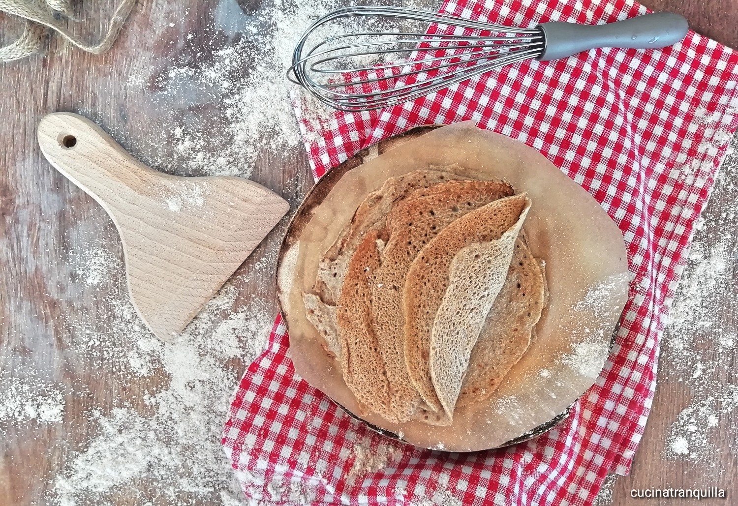Crepes salate con farina di segale