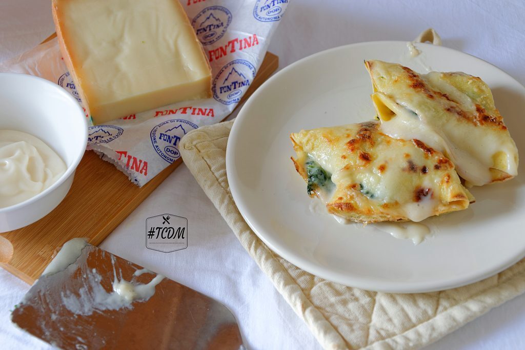Crepes spinaci e fontina