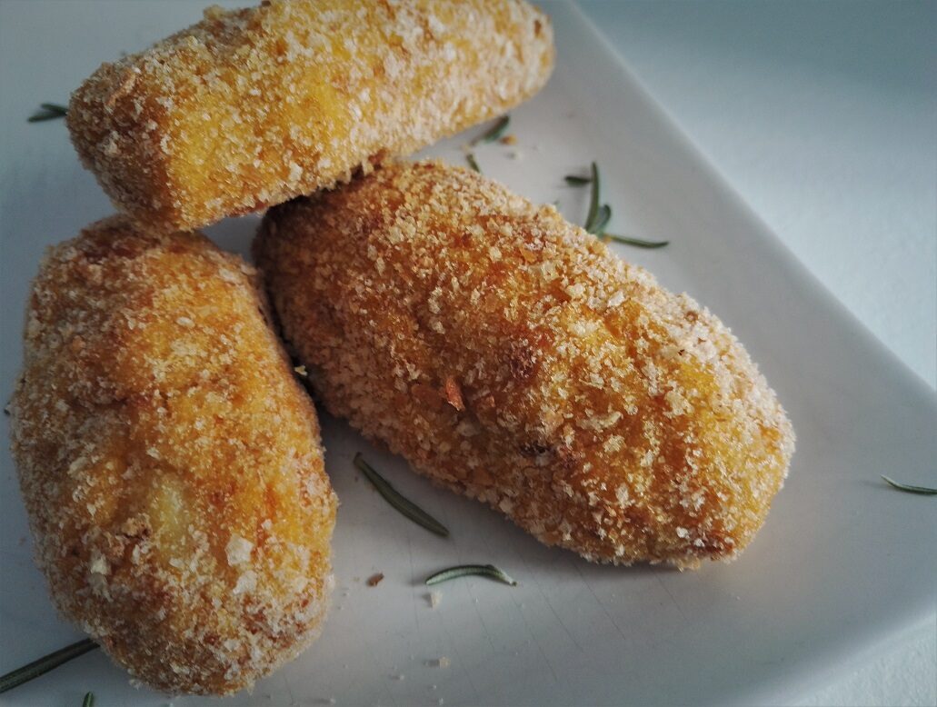 Crocchette (panzerotti) di patate e zucca al forno