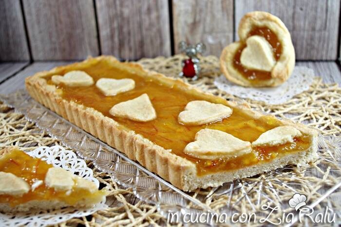 Crostata agli albumi e marmellata di arance
