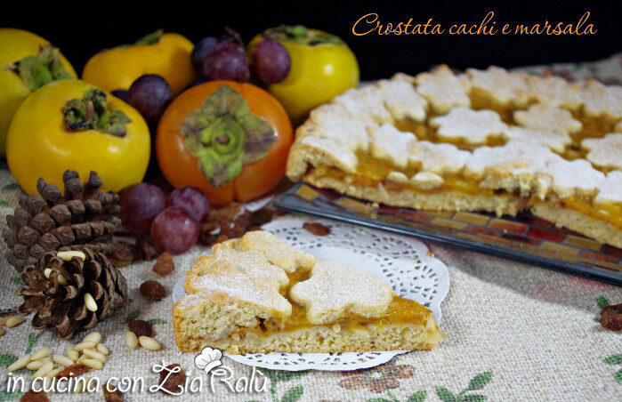 Crostata al farro cachi e marsala