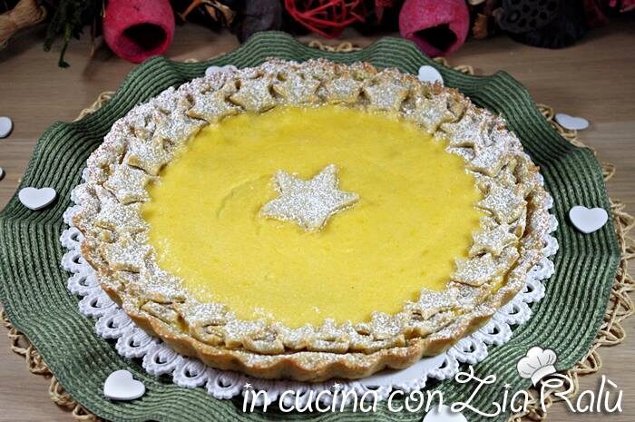 Crostata all’olio con crema pasticcera