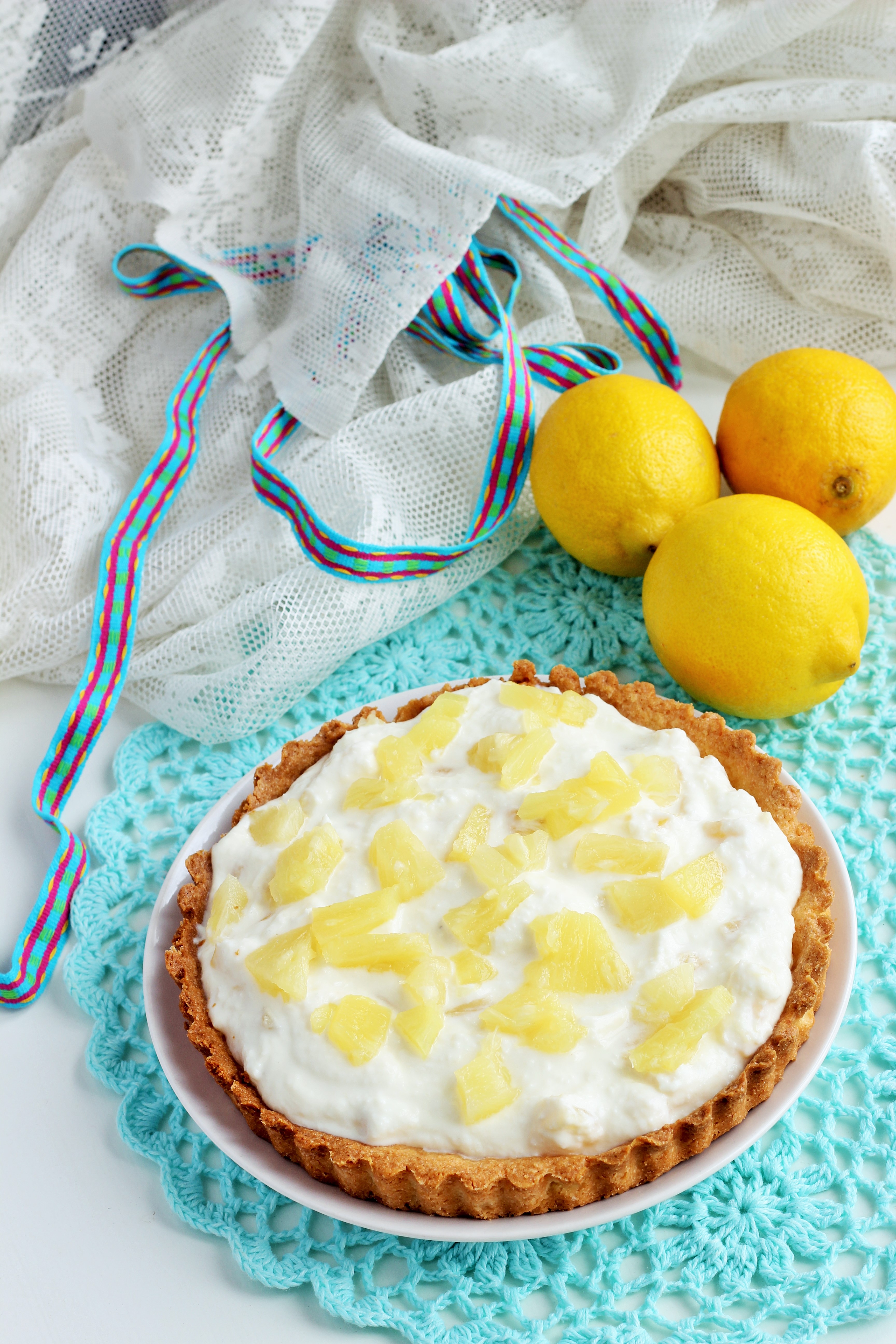 Crostata ananas cocco e limone