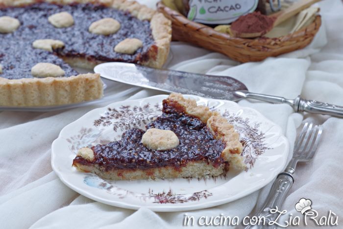 Crostata con confettura di fichi e cacao