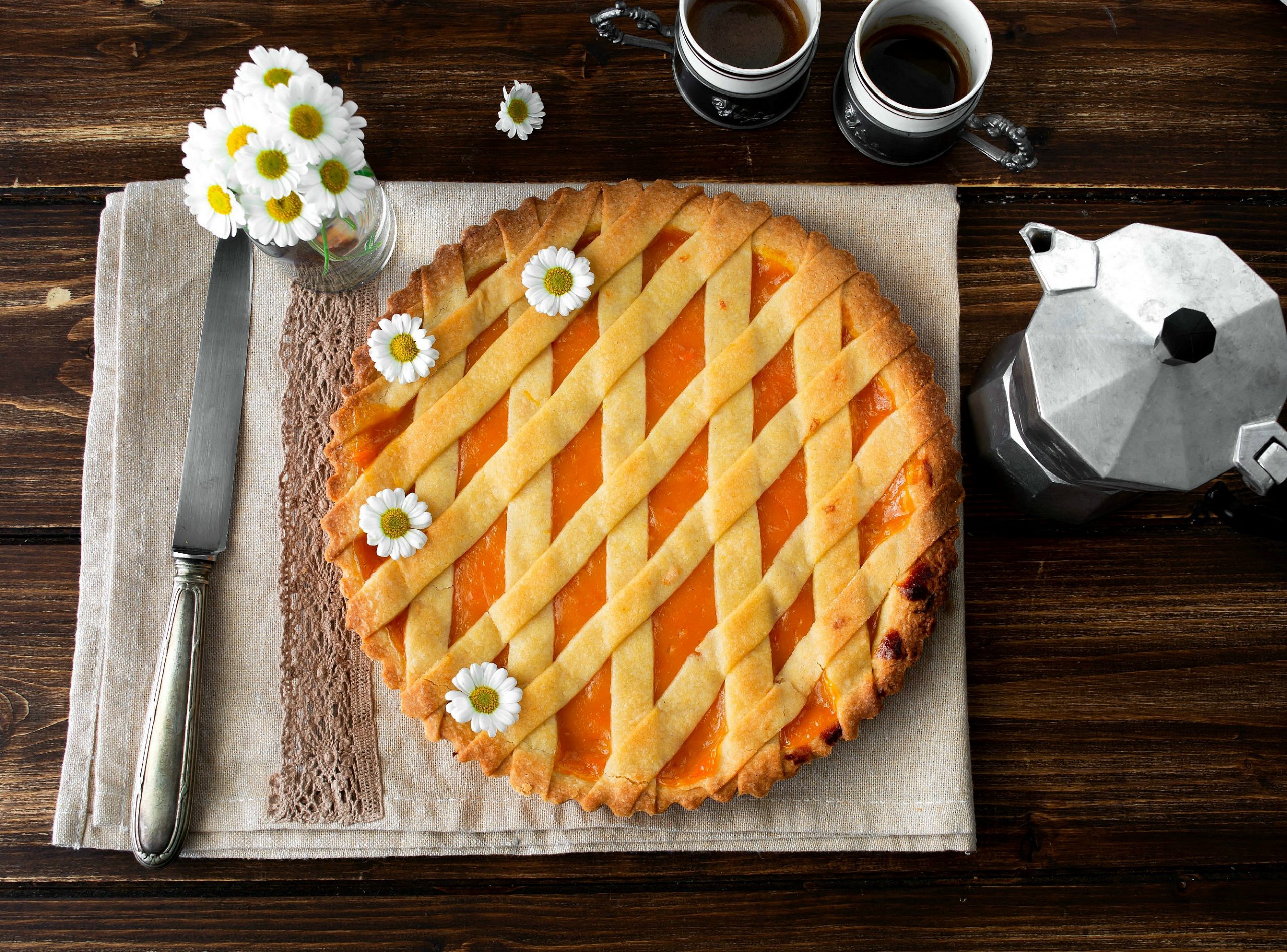 Crostata con crema all’arancia
