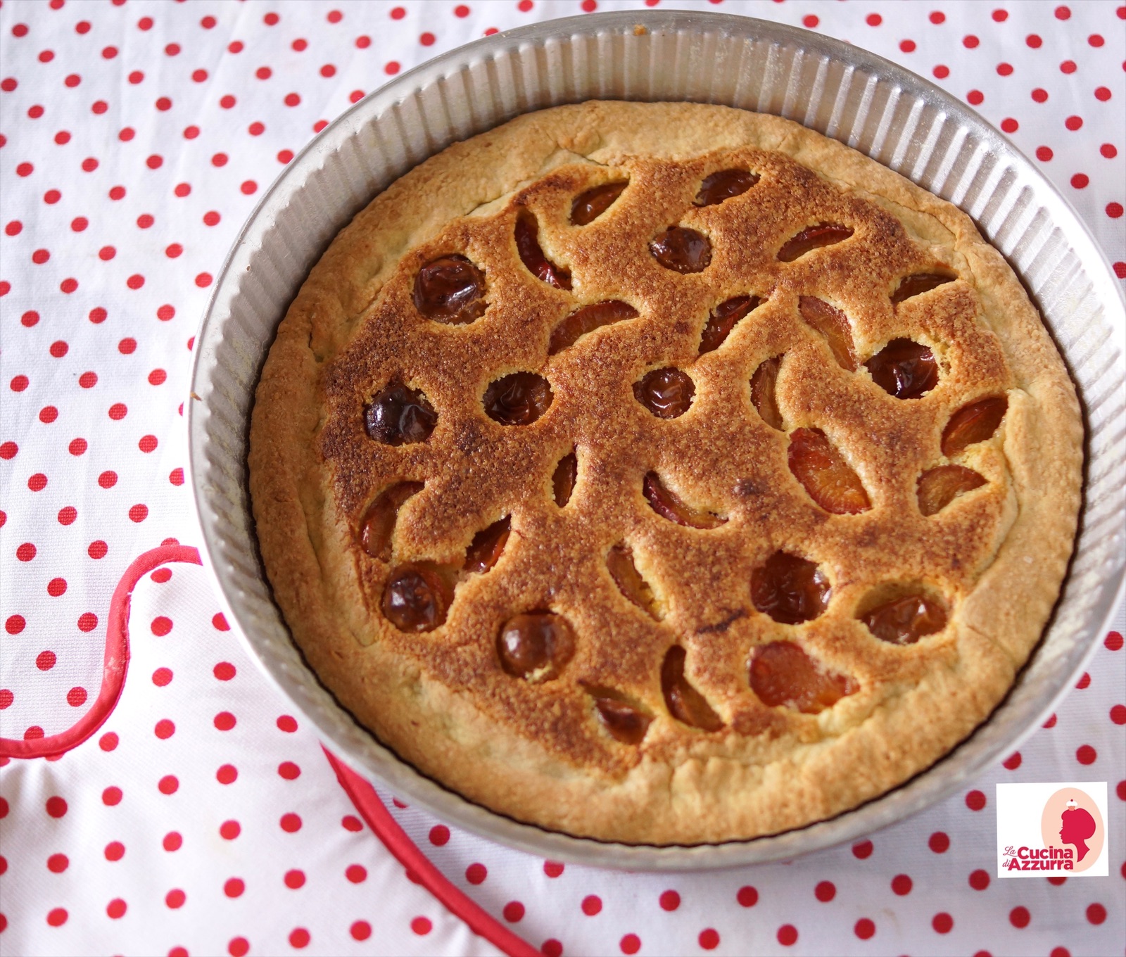 Crostata con frangipane e susine ortomio