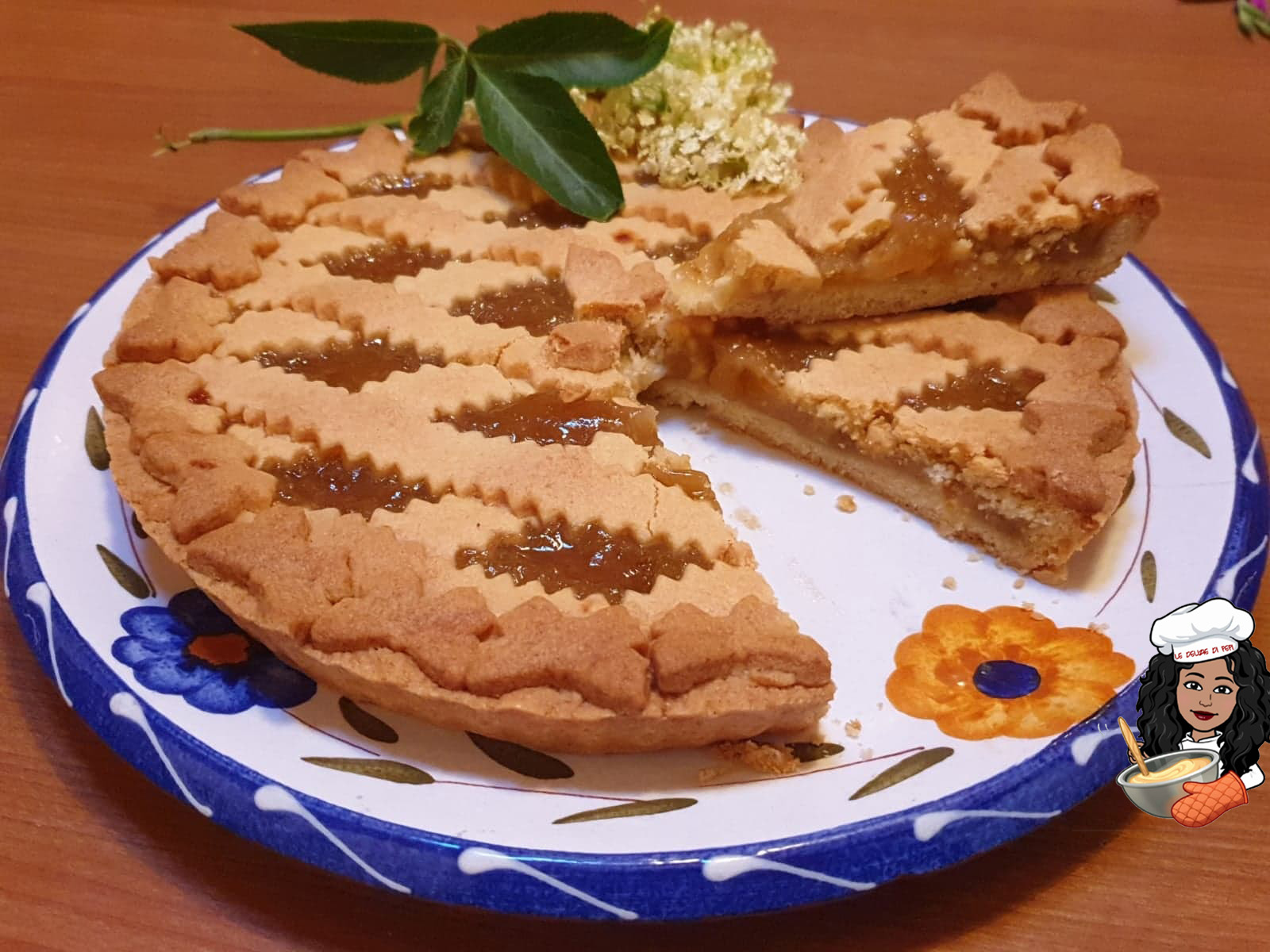 Crostata con marmellata di mele e sambuco