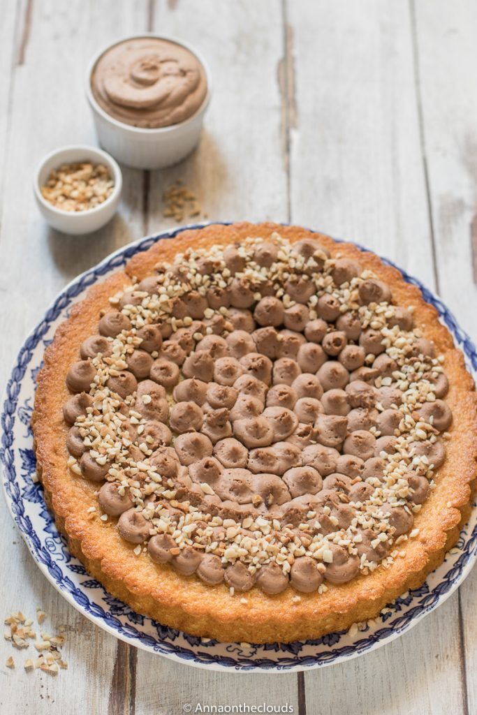 Crostata con namelaka al cioccolato
