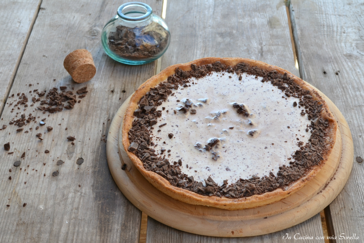 Crostata con panna cotta alla stracciatella