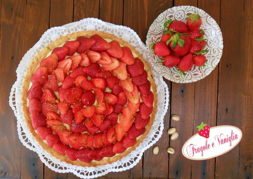 Crostata di fragole al pistacchio
