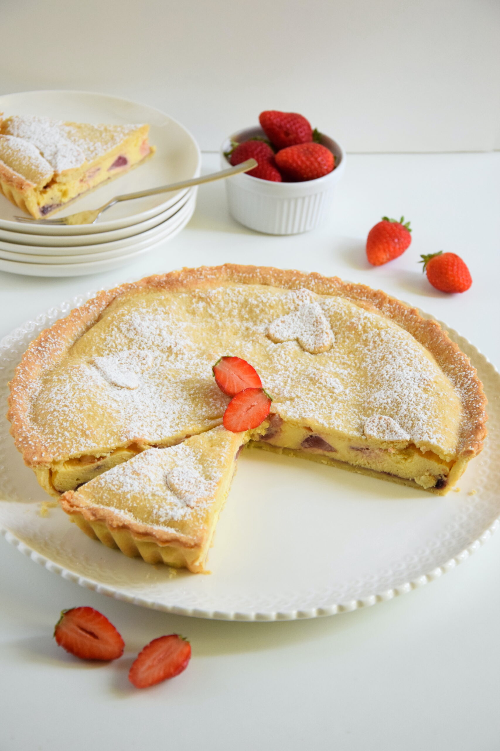 Crostata di ricotta e fragole