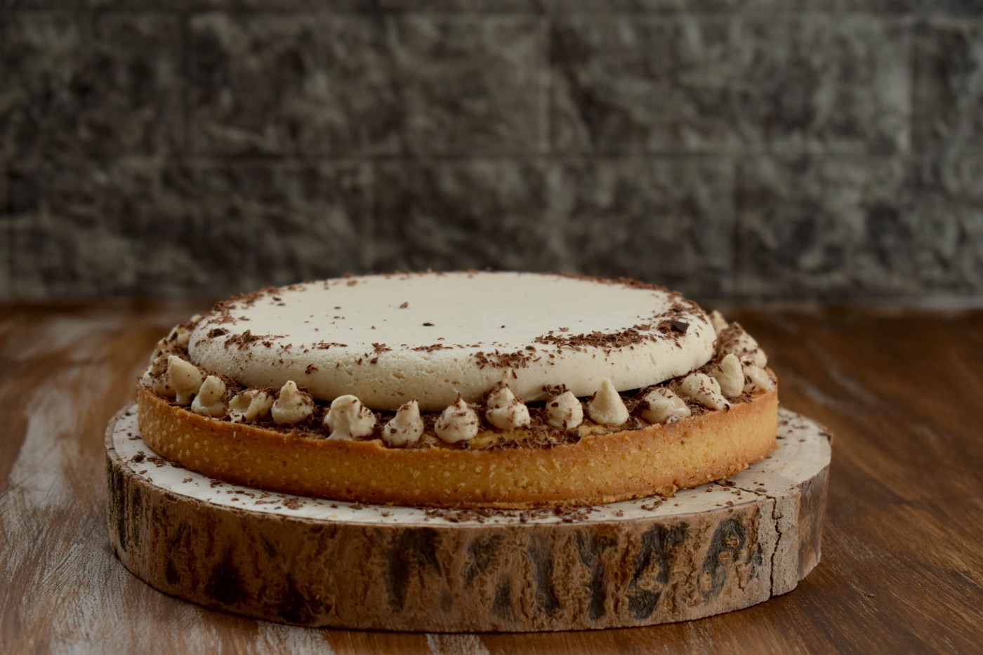Crostata frangipane con chantilly ai marroni