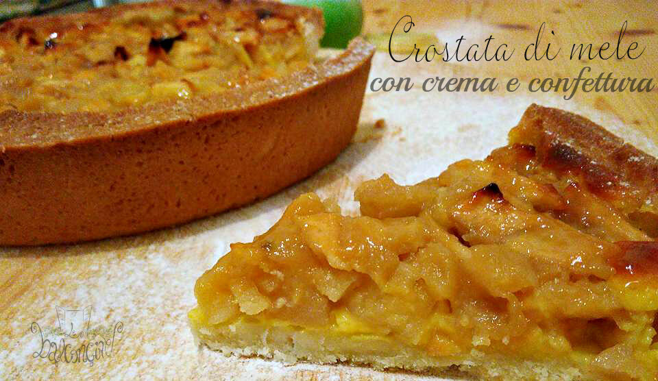 Crostata marmellata, mele e amaretti