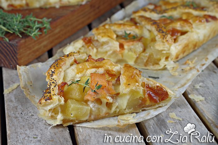 Crostata salata patate e salmone