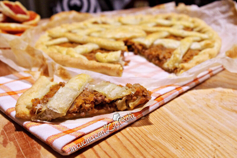 Crostata salata zucca e carne