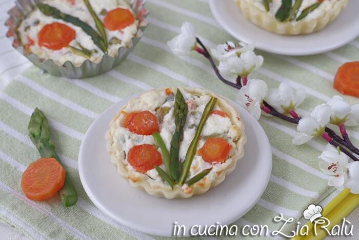 Crostate asparagi e ricotta monoporzione