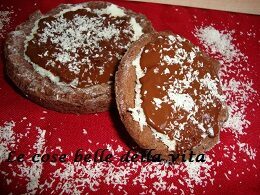 Crostatine al cocco e cioccolato