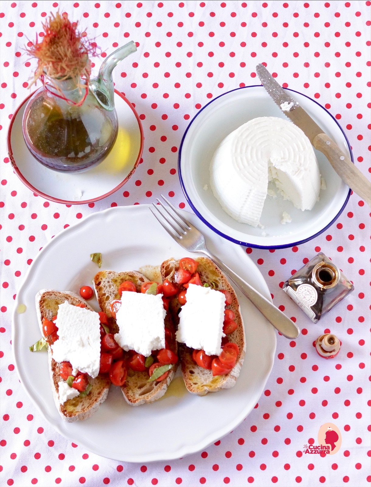 Crostoni pomodorini e ricotta all’aceto balsamico buono!