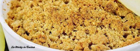 Crumble di mele al microonde
