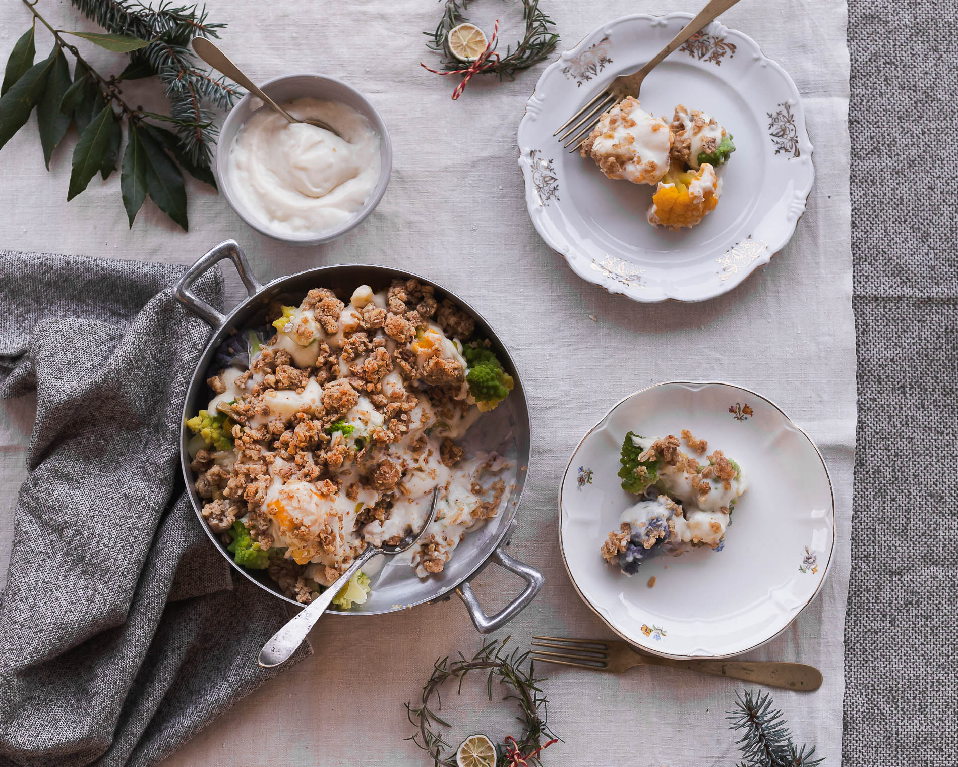 Crumble salato con verdure d’inverno