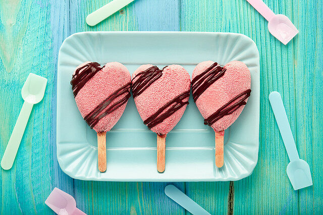 Cuore gelato al cioccolato