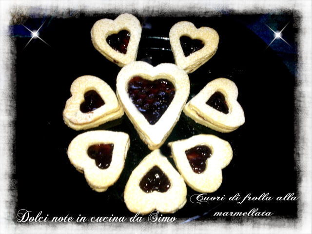 Cuori di frolla alla marmellata