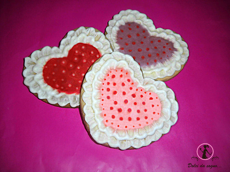 Cuori romantici per s. valentino