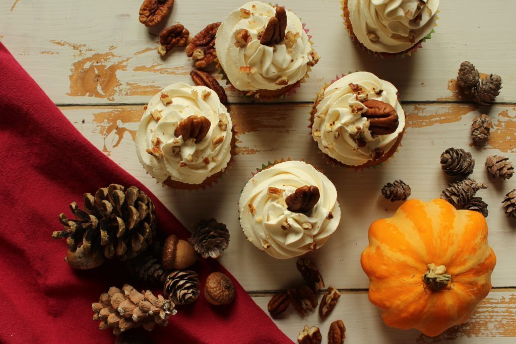 Cupcake alle noci pecan e sciroppo d’acero
