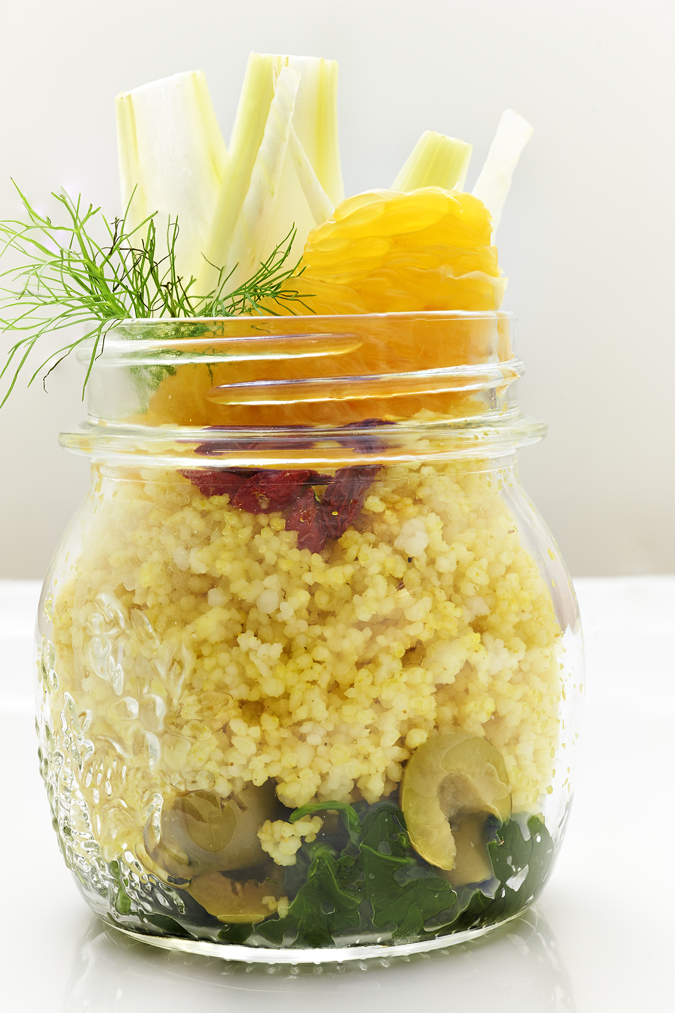 Cuscus con finocchi e spinaci all’arancia