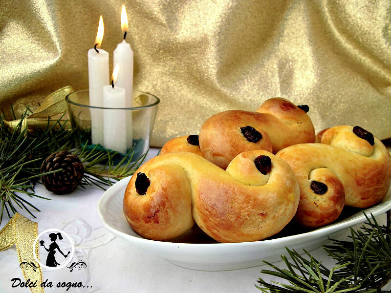 Dolcetti di santa lucia o lussekatter