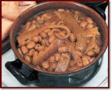 Fagioli con le cotiche alla romana