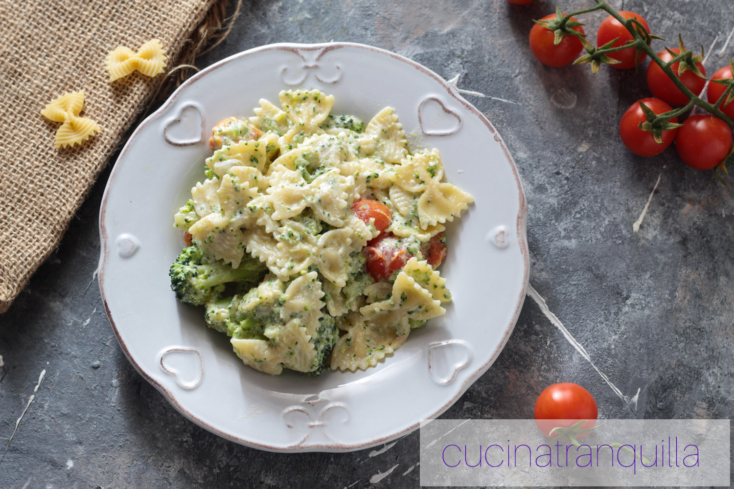 Farfalle broccoli e ricotta