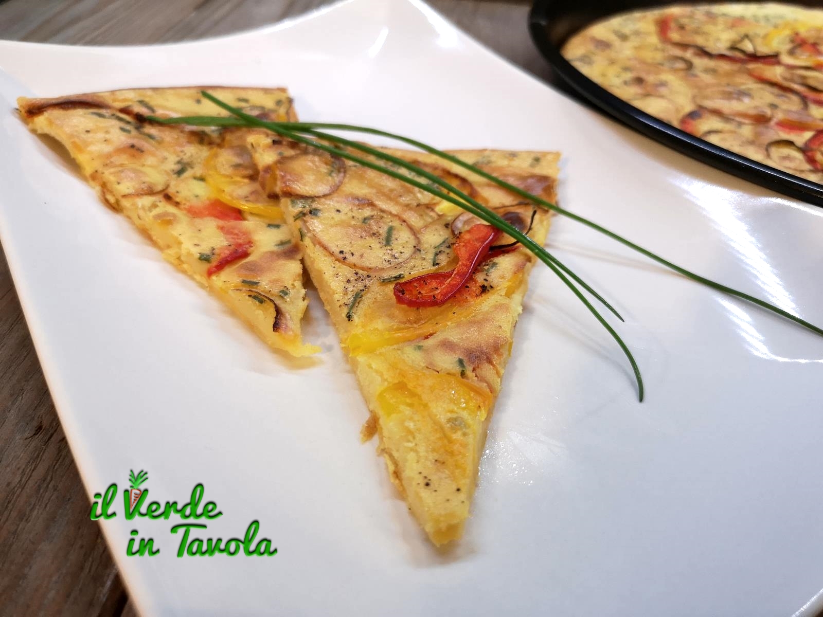 Farinata con peperoni e cipollotti la ricetta