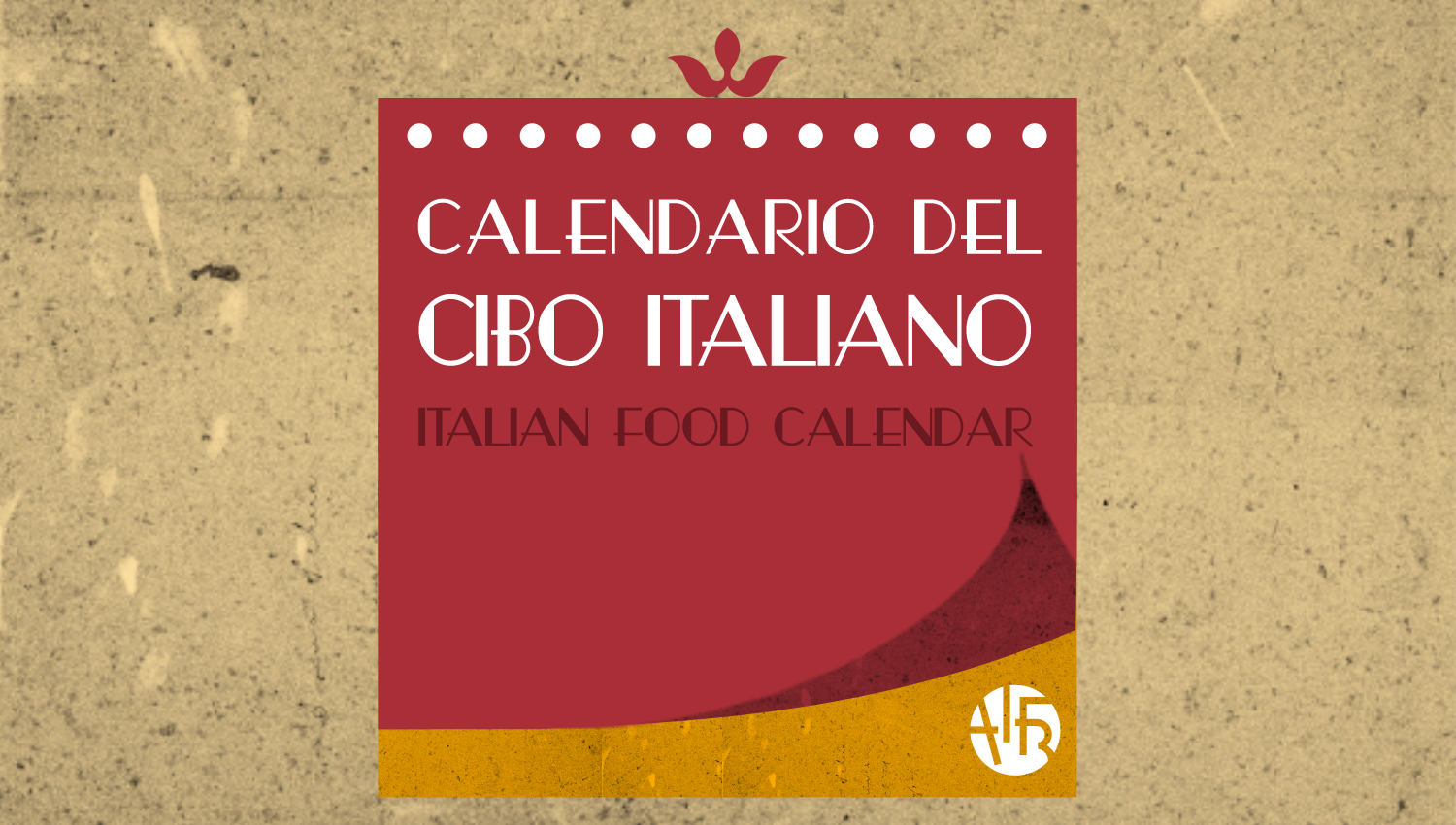 Felice anno con il calendario del cibo italiano