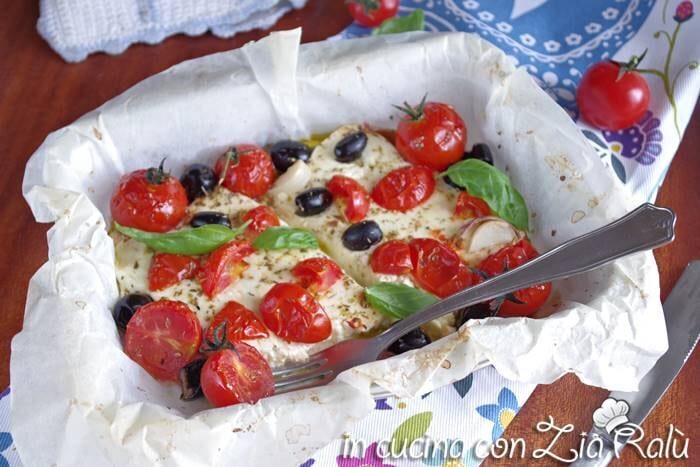 Feta al forno con pomodorini e olive