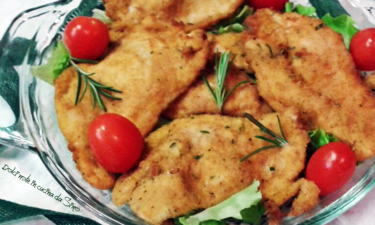 Fettine di pollo croccanti al rosmarino