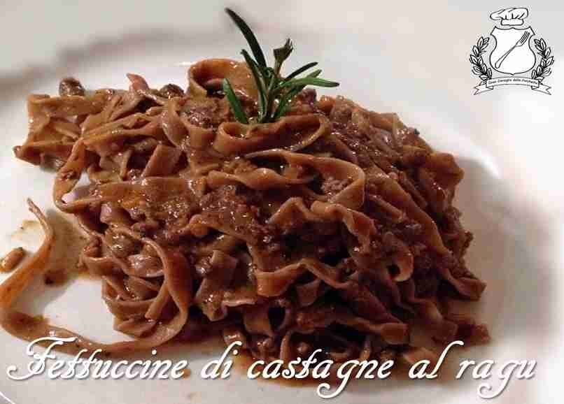 Fettucine di castagne al ragu