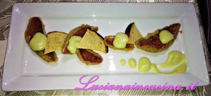 Filetti di triglia in crosta di nocciola e maionese al wasabi