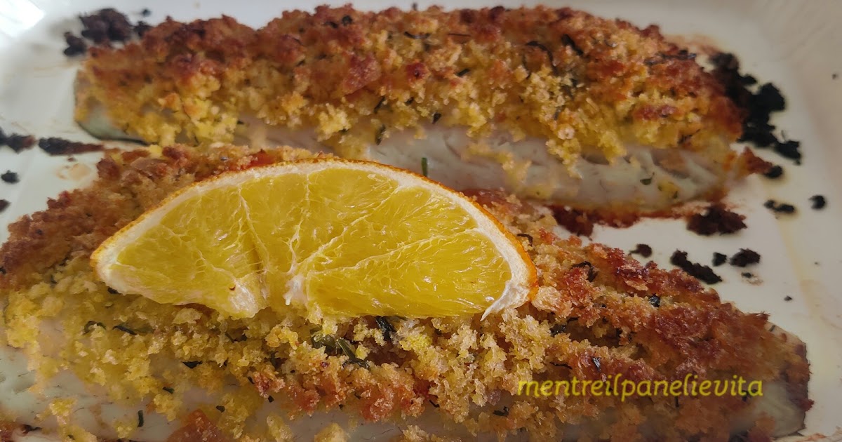 Filetto di branzino gratinato al profumo di agrumi