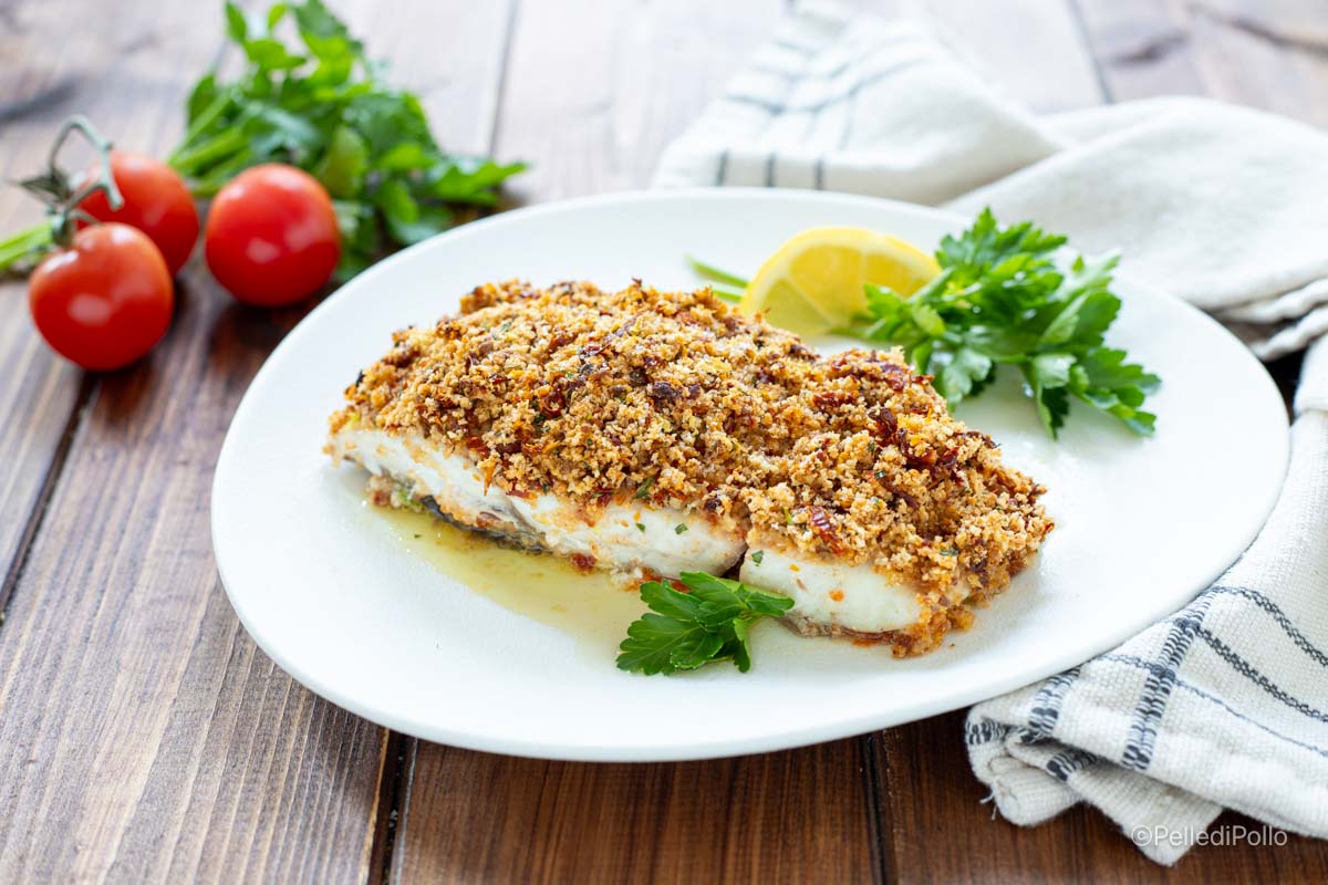 Filetto di ombrina gratinato al forno