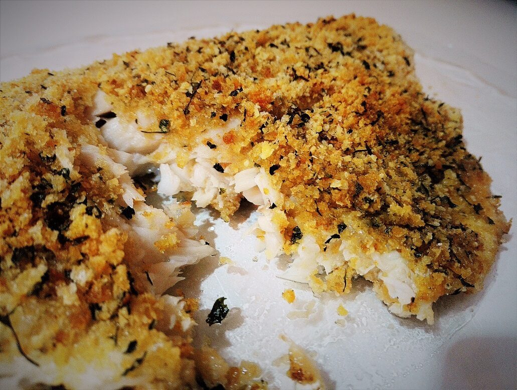 Filetto di persico gratinato al forno