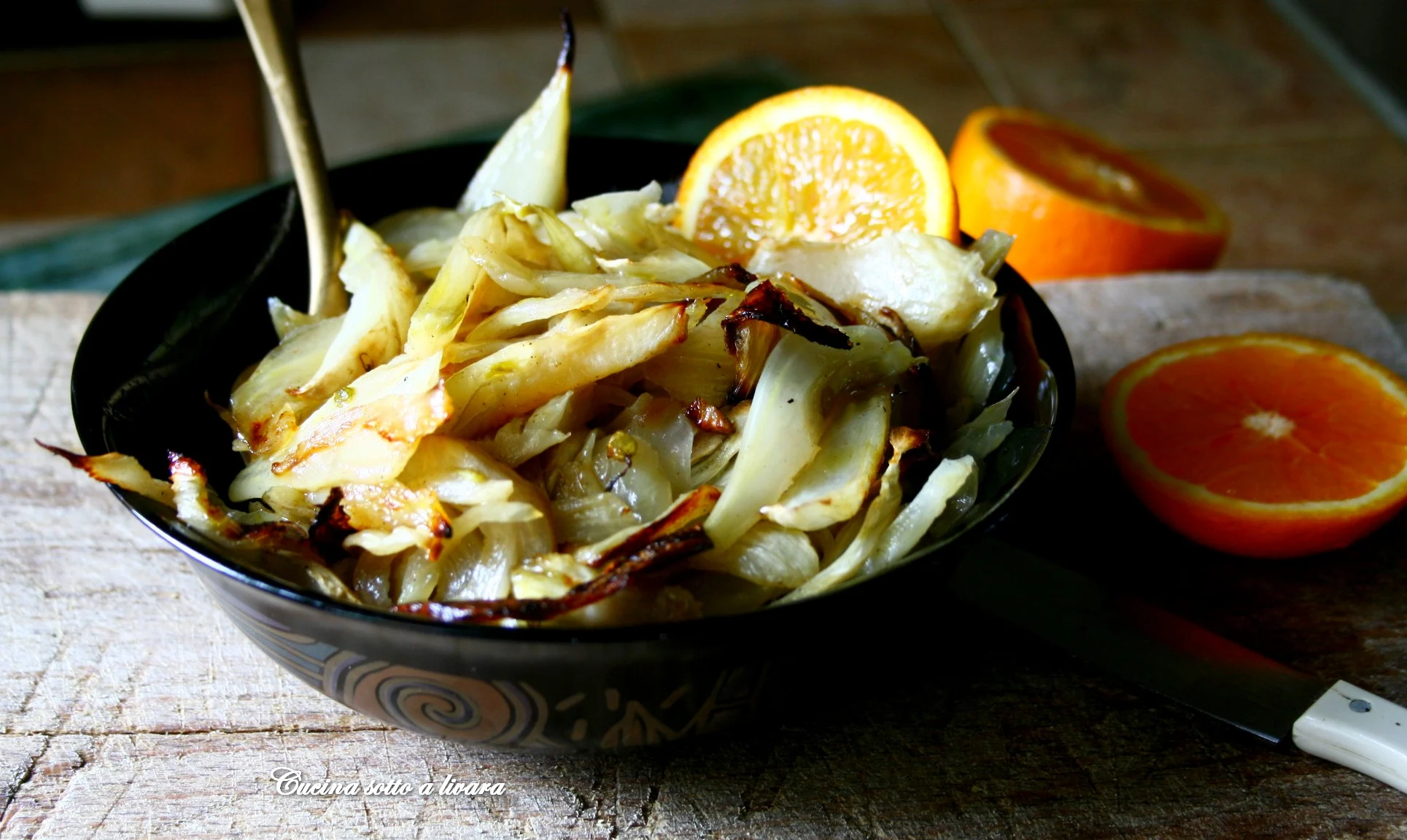 Finocchi arrosto aromatizzati all’arancia