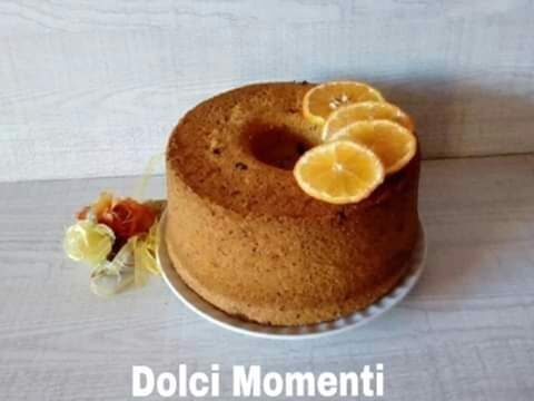 Fluffosa al mandarino e scaglie di cioccolato