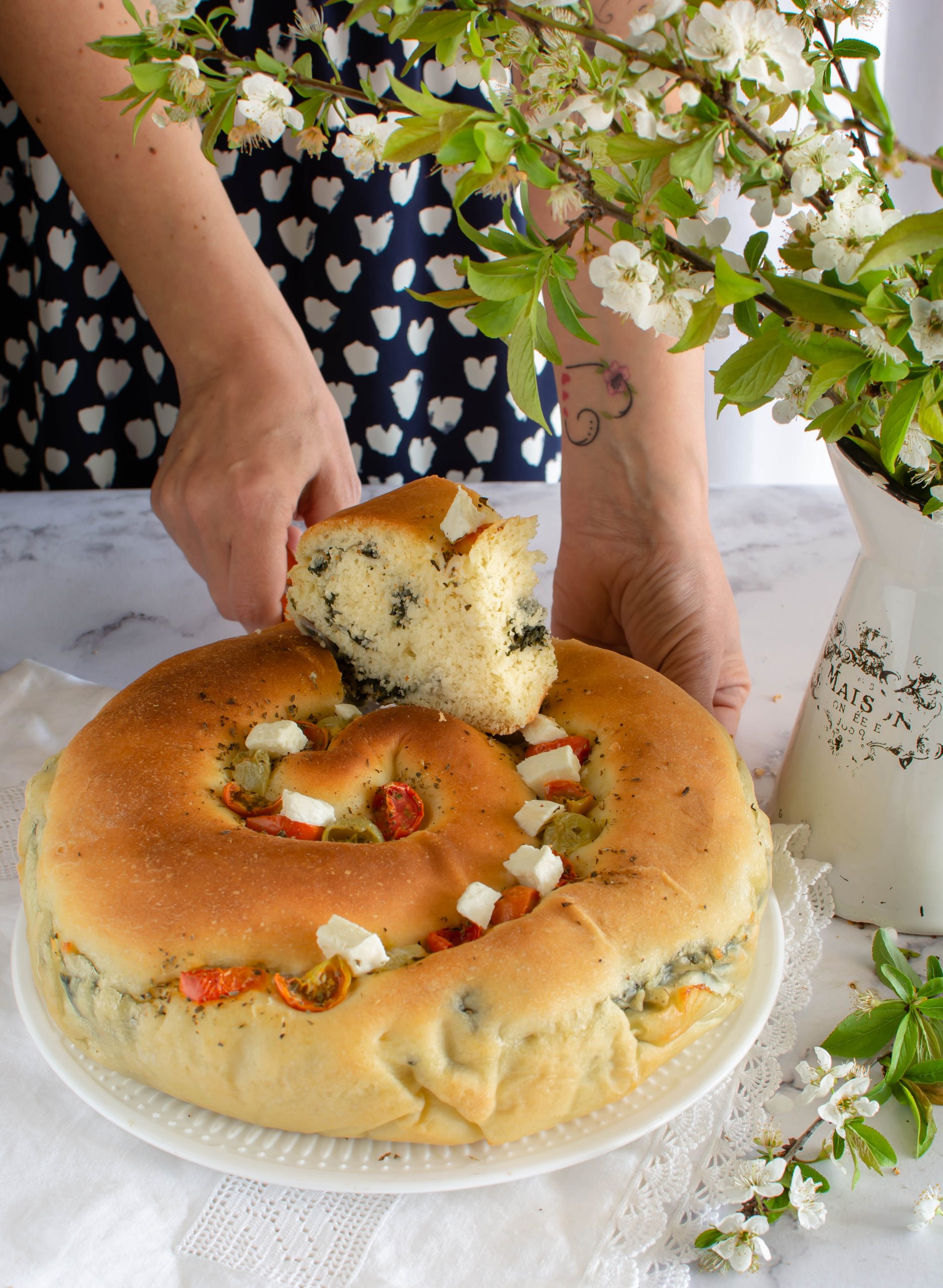 Focaccia chiocciola ripiena